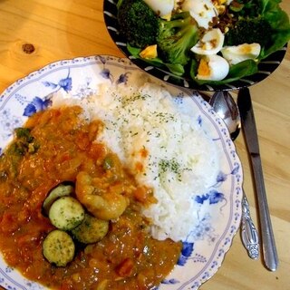 チキンとほうれん草のスパイスカレー